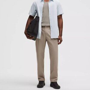 NEW Lululemon Warm Ash Gray  Woven Classic Regular Fit Pleated Trouser Pants